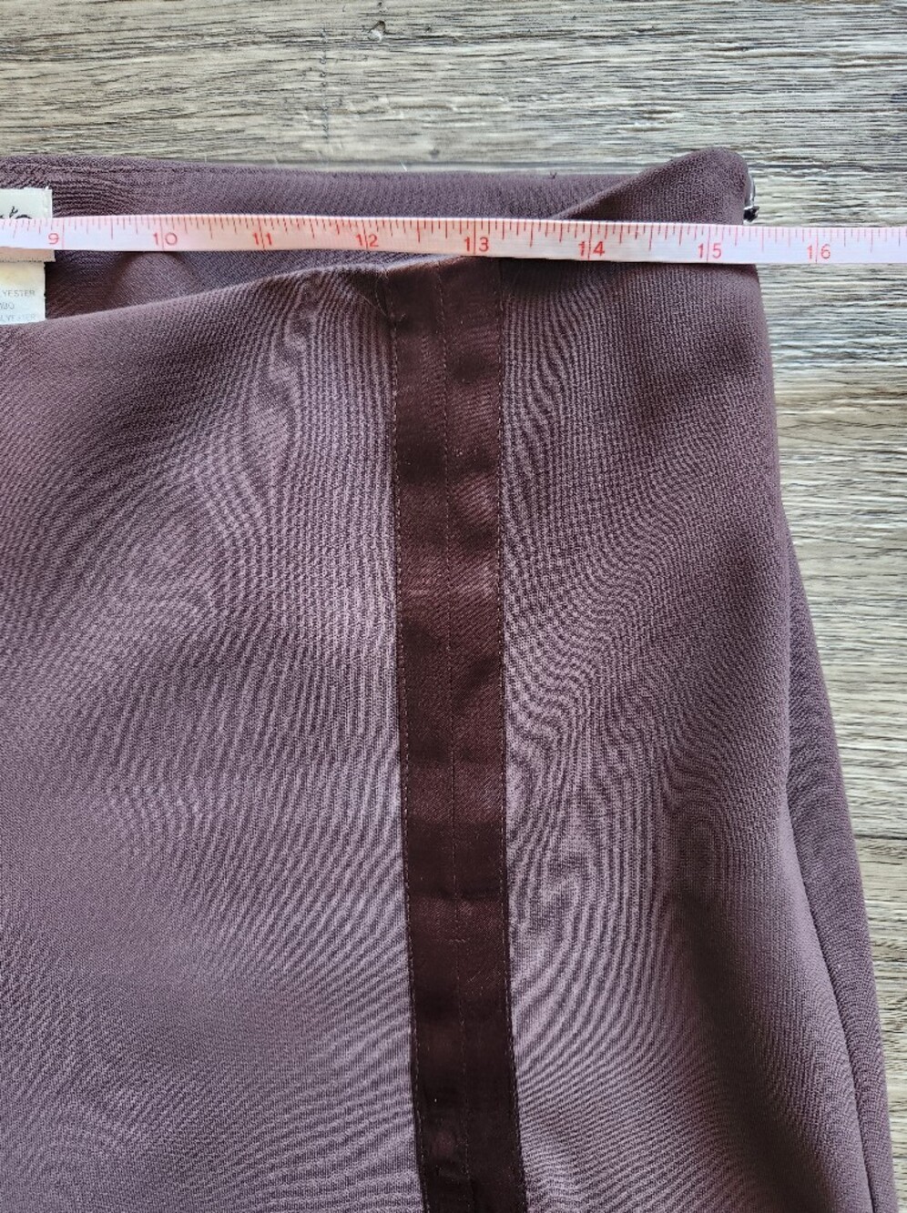 Cache Y2K Low Waist Brown Wide Leg Front Slit Trouser Pants Size 6 - Picture 5 of 8